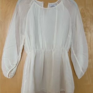 Peserico Cream Sheer Blouse